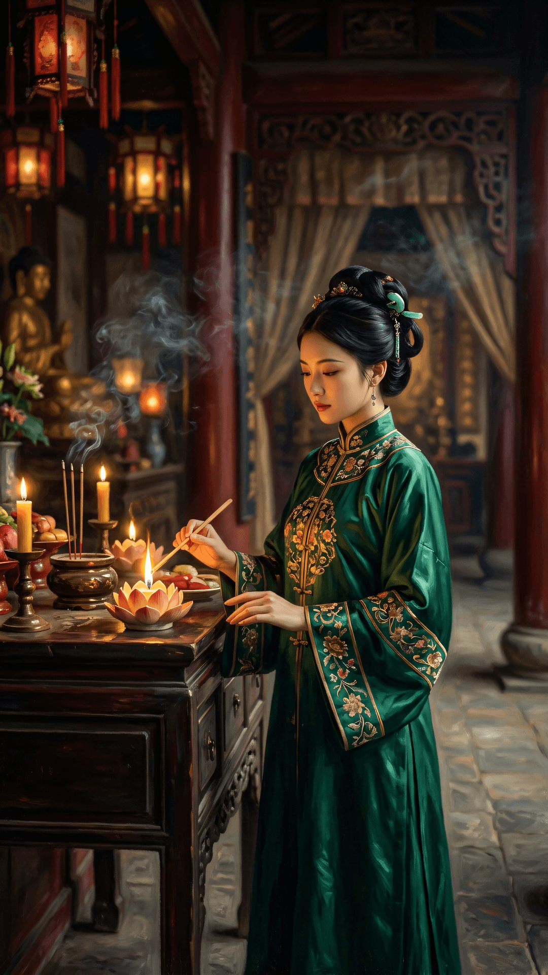 万象纷纭心莫乱,千灯映照影皆空。清明既过春犹在,此处安心是故乡。