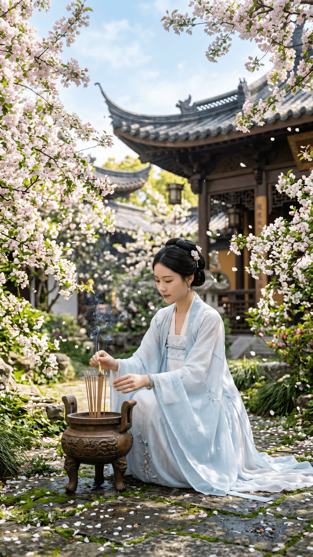 莫向灵山求远觉,且随春色付深情。百年迁徙弘宏愿,满树海棠映本心。