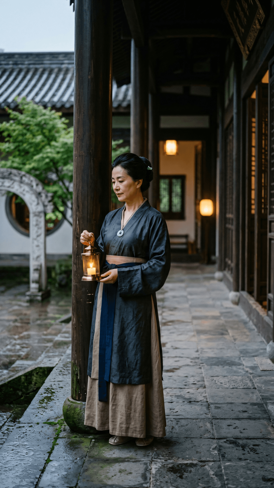境逐心移,万法无常。虽有风雨动林野,不教尘念乱禅房。