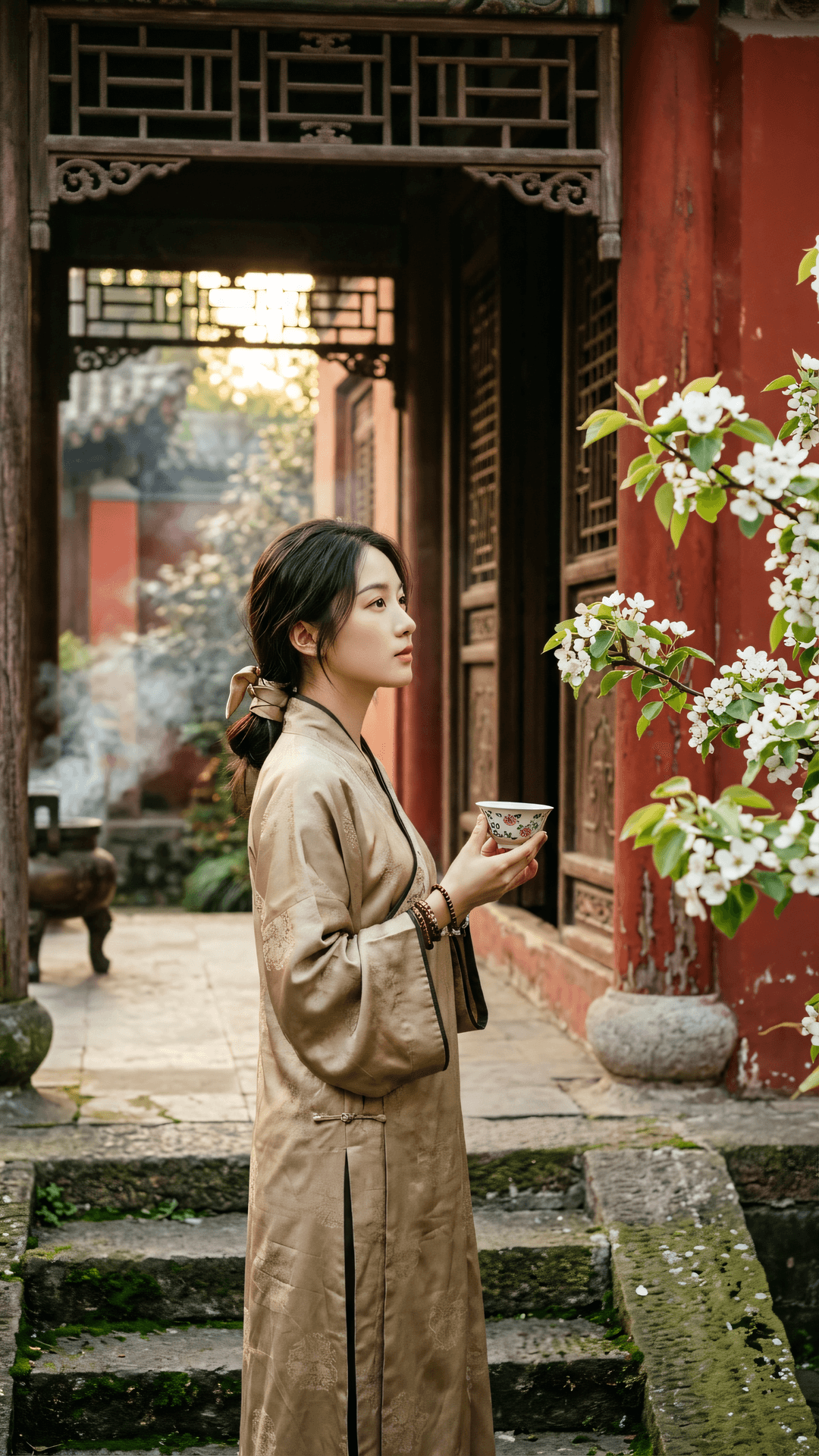 灵丹化病由心药,化雨消锋始觉春。万汇生机当此际,红墙疏影转法轮。