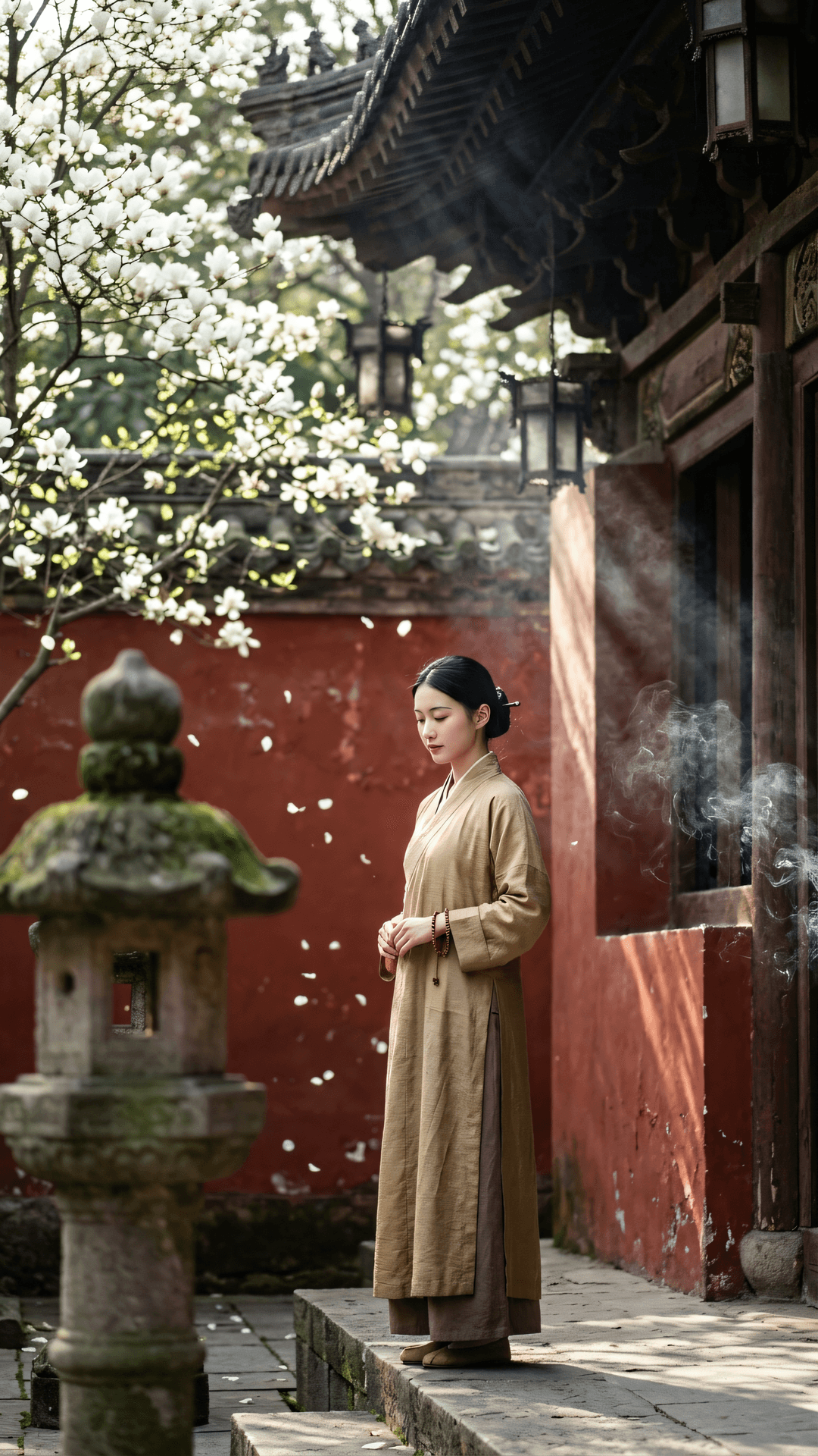 风送花香入翠微,是非不到两忘机。心源湛寂本无物,莫被红尘搅是非。