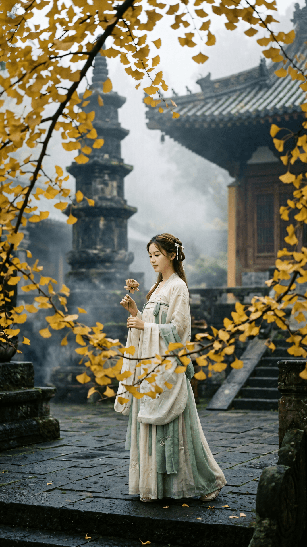 萬事隨緣往,一心自在行。莫教明日事,遮卻此時晴。此身雖在塵埃里,心有蓮台不染情。