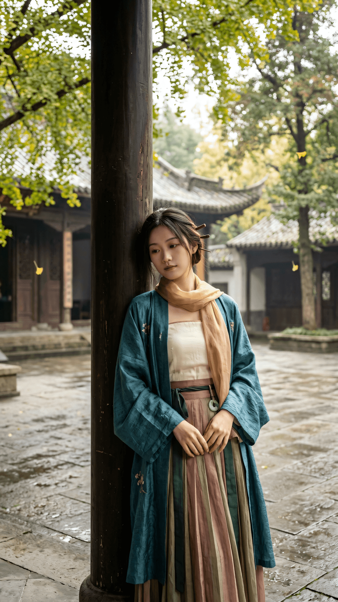 万缘放下得清凉,半点尘心换法香。世间纷纷劳形客,何如静坐看流光。