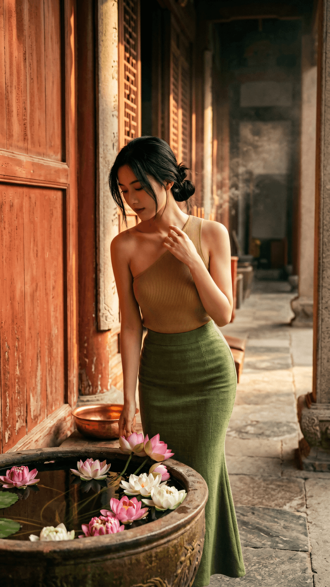 晚霞映水,孤影寻伴。情生于慈,当止于智;随缘而遇,不执于名,方得清凉自在。