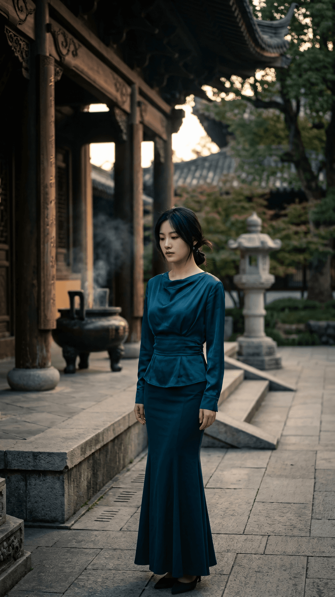 息念投诚礼药师,色身无恙即神池。行禅步稳身心健,莫向尘中怨皱眉。