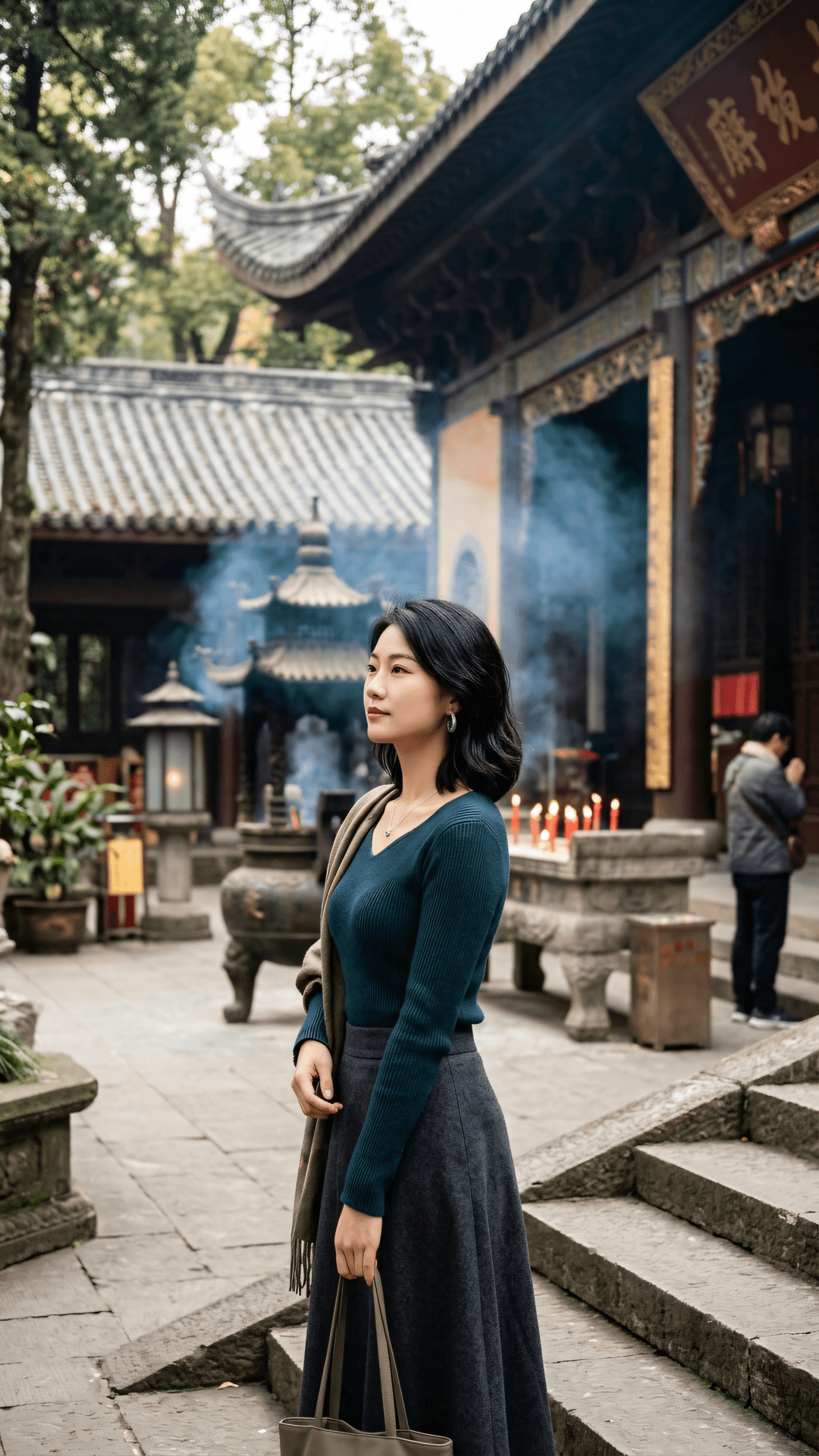 独处非孤,观心即道。半生尘扰归清净,一句弥陀是故乡。