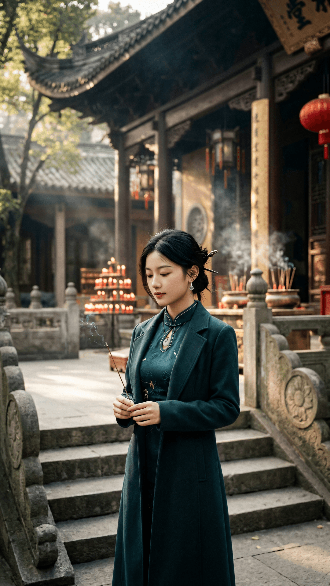 半生职分随风去,一度清凉入定来。且将无我修持意,化作慈航济世才。