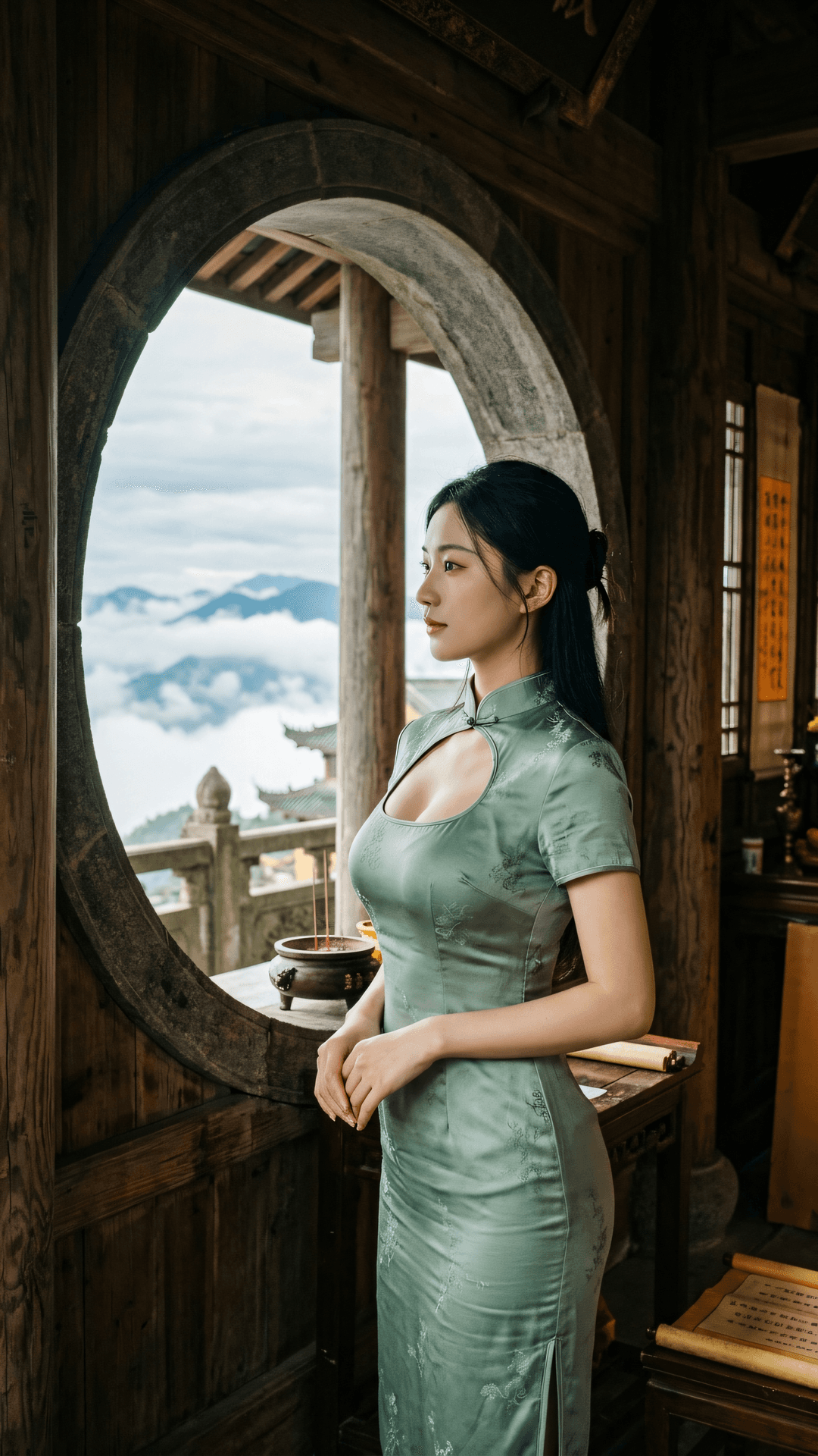 莫向喧嚣寻自在,心无挂碍即如来。半窗疏影闲消昼,一点清光冷照苔。